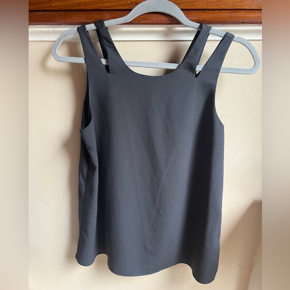 Banana Republic Grey Accent Shoulder Blouse
